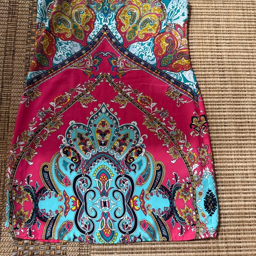 Philosophy of Peek P.O.P. Vibrant Multicolor Paisley Halter Dress - Picture 7 of 7